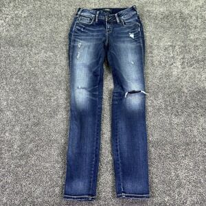 Silver Jeans Jeans Womens W27/L31 Blue Suki Mid Skinny Denim Medium Wash City